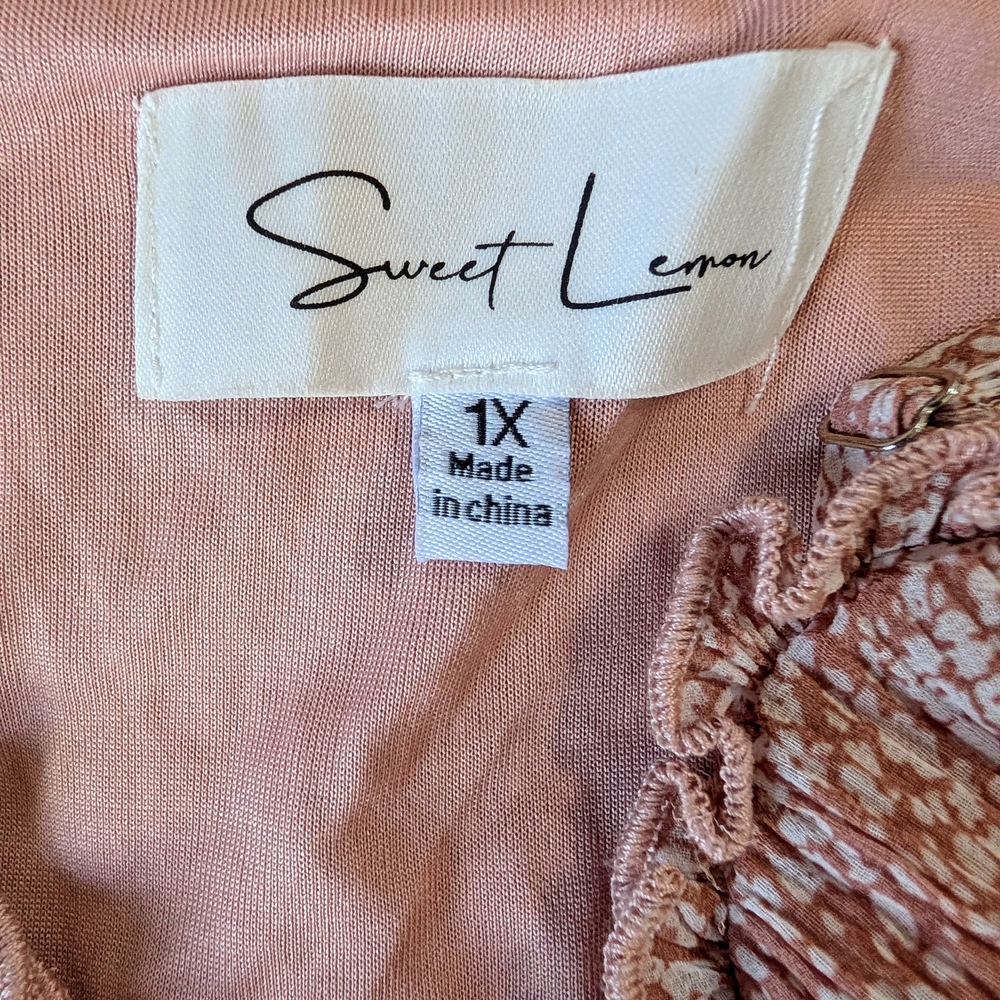 BOGO Sweet Lemon Chiffon Sleeveless Dress- 1X - Picture 4 of 4